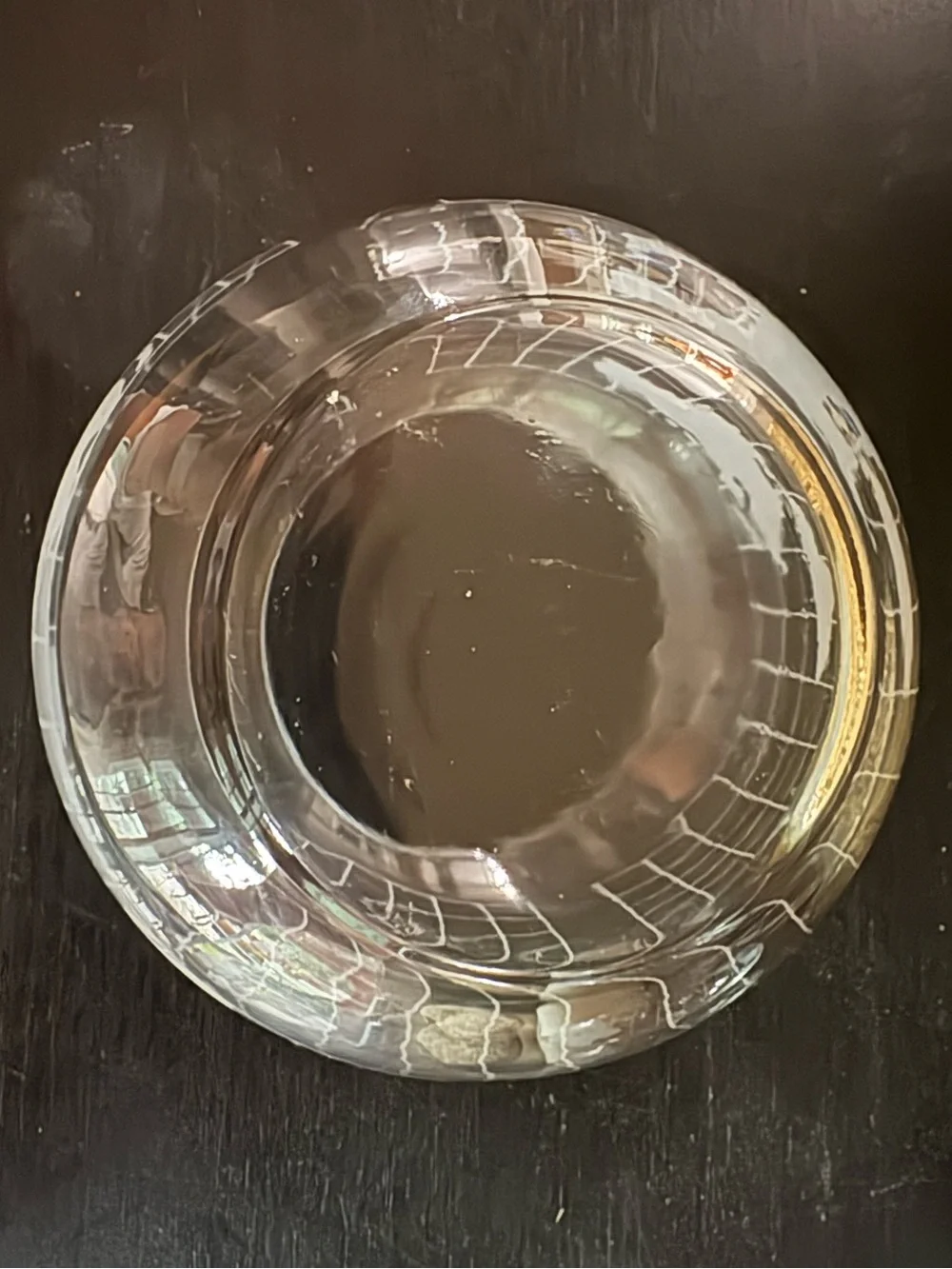 VTG Etched Glass World Globe Oil Candle Base Set of 2 (No Wicks, No Oil)